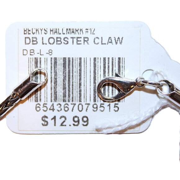 DaVinci Charm Bracelet 8" w/ 7 Beads - Volleyball Sports Star Cheer Orange CZ - Picture 3 of 4